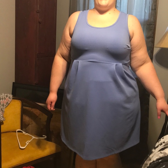 Blue textured knit dress kohl’s size 0X - Picture 2 of 3